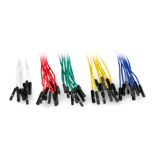 З'єднувальні кабелі 30 см (мама-чоловіча) кольорові - 50 шт.