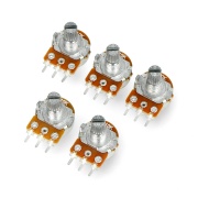 Potencjometr obrotowy 10kΩ liniowy 1/8W z wyłącznikiem - 5szt.