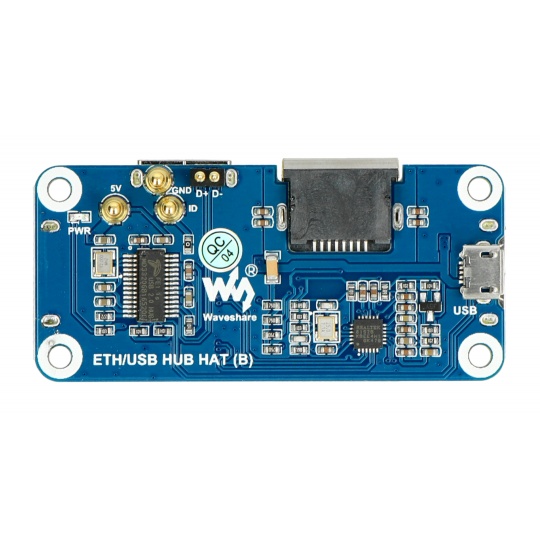 HUB Ethernet / USB (B) - 3xUSB 1xRJ45 Ethernet - щит для Raspberry Pi - Waveshare 20416