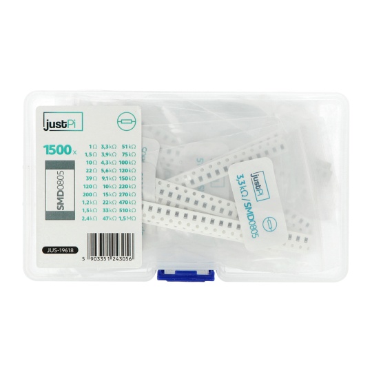 Набір резисторів 0,25 Вт SMD0805 - justPi - 1500 шт.