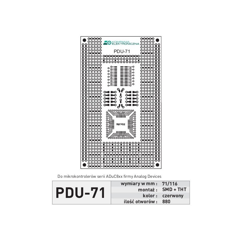 Płytka uniwersalna PDU71 - SMD