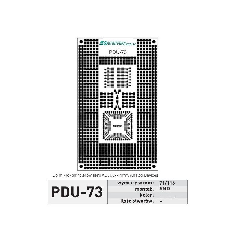 Płytka uniwersalna PDU73 - SMD ADuC8xx