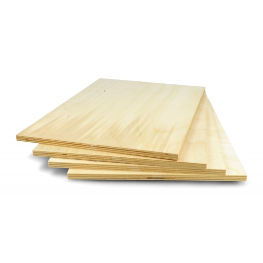 Березова фанера - 8 мм - формат 297x210 мм - 4 шт.