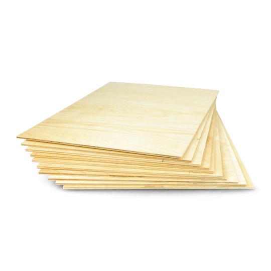 Березова фанера - 3 мм - формат 297x210 мм - 10 шт.