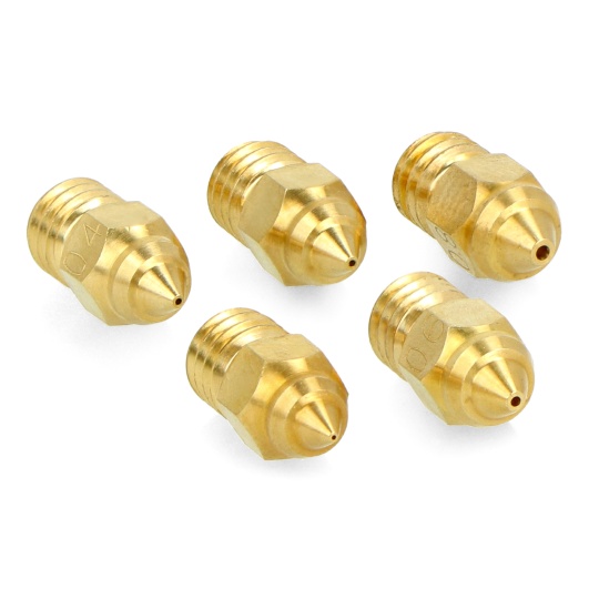 Латунні сопла Creality MK-ST 0,25 мм/0,4 мм/0,6 мм/0,8 мм - нитка 1,75 мм - латунь - 5 шт.