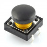 Tact Switch 12x12 mm z nasadką okrągły - czarny - zdjęcie 1
