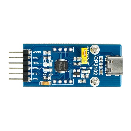 USB-UART TTL преобразователь CP2102 - разъем USB Type-C - Waveshare 20644