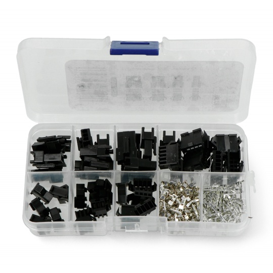 Набір роз'ємів justPi JST-SM 2/3/4/5pin (тато+мато) та контактів-мато+тато для корпусу розетки - 200 шт.