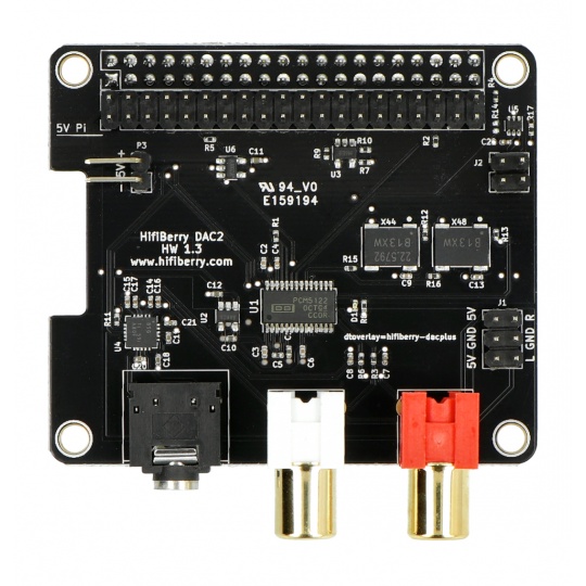 HiFiBerry DAC2 Pro - звукова карта для Raspberry Pi 4B/3B+/3B