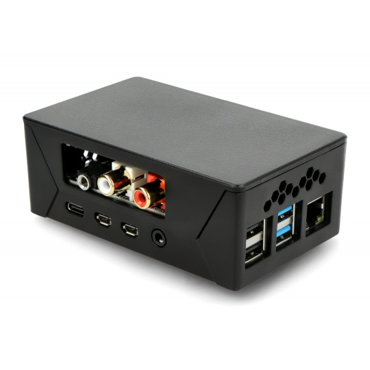 Корпус HighPi Pro для Raspberry Pi 4B та HiFiBerry - універсальний, чорний