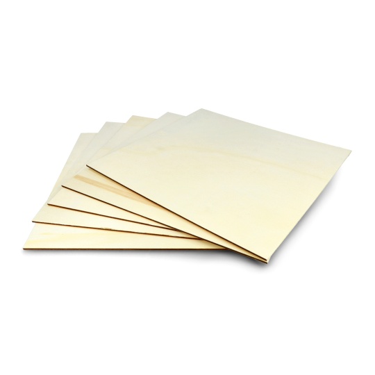 Фанера з тополі - 3 мм - 300x300 мм - 5 шт.