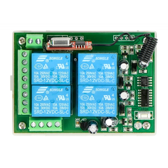 Пульт дистанційного керування 12/24V DC + пульти дистанційного керування 433.92MHz - 4 канали