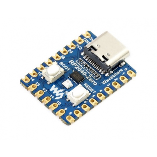 RP2040-Zero - плата з мікроконтролером RP2040 - міні-версія - Waveshare 20187