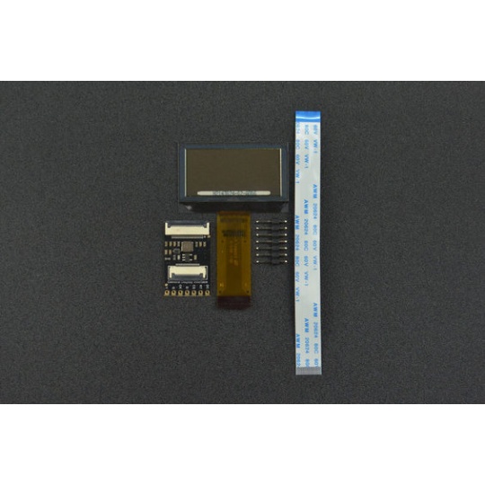 Fermion - прозорий OLED дисплей 1.51'' 128x56px SPI з конвертером - DFRobot DFR0934