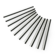 Wtyk goldpin 1x40 kątowy raster 2,54mm - czarny - 10szt.