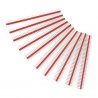 Wtyk goldpin 1x40 prosty raster 2,54mm - czerwony - 10szt. - justPi