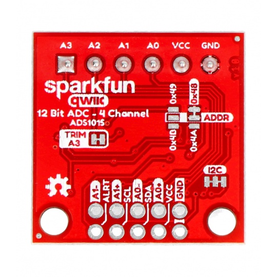 SparkFun Qwiic 12 Bit ADC ADS1015 - 12-bit 4-channel ADC converter - I2C - SparkFun DEV-15334