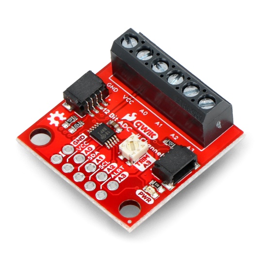 SparkFun Qwiic 12 Bit ADC ADS1015 - 12-bit 4-channel ADC converter - I2C - SparkFun DEV-15334