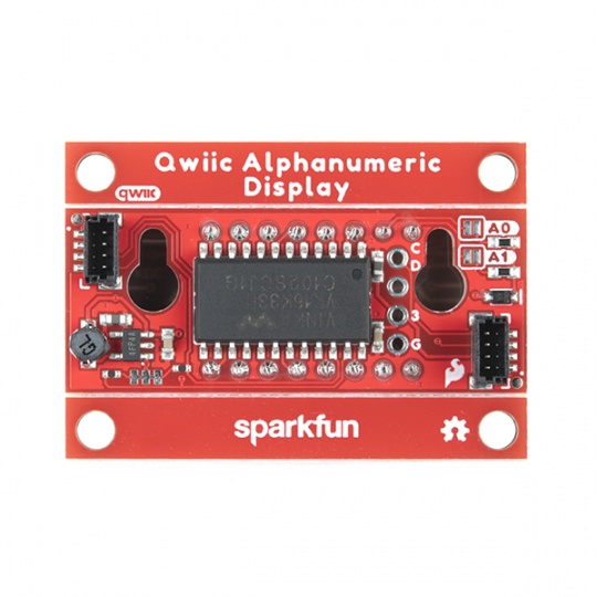 Алфавітно-цифровий дисплей SparkFun - алфавітно-цифровий дисплей - червоний - Qwiic - SparkFun COM-16916