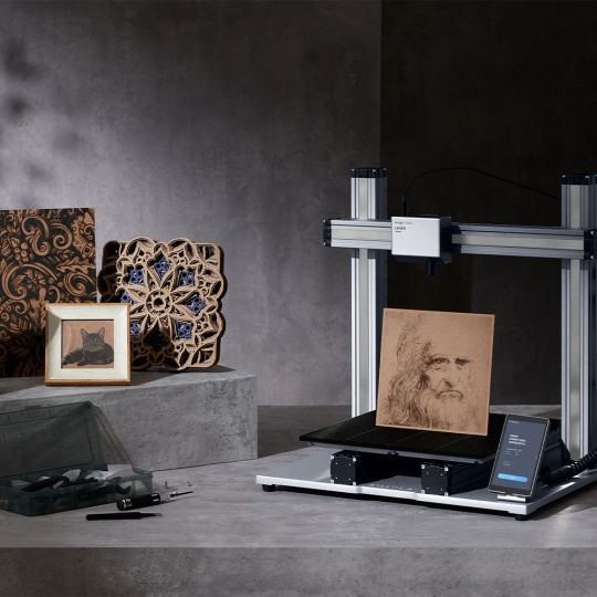 3D-принтер Snapmaker v2.0 3-в-1, модель A350T — лазерный модуль, ЧПУ, 3D-печать в корпусе.