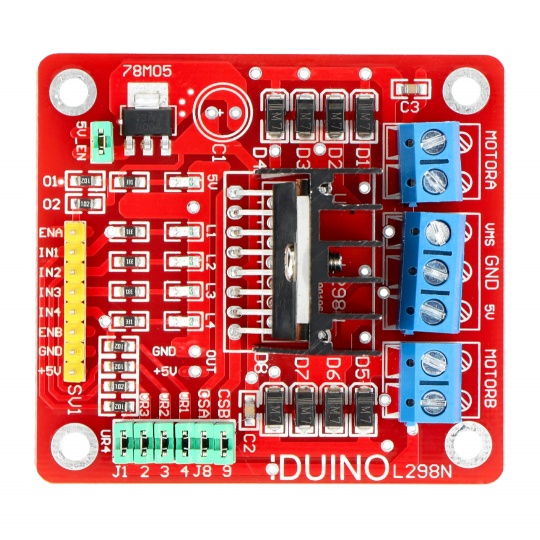 Двухканальный контроллер двигателя L298N - модуль WB291111 - Iduino ST1112