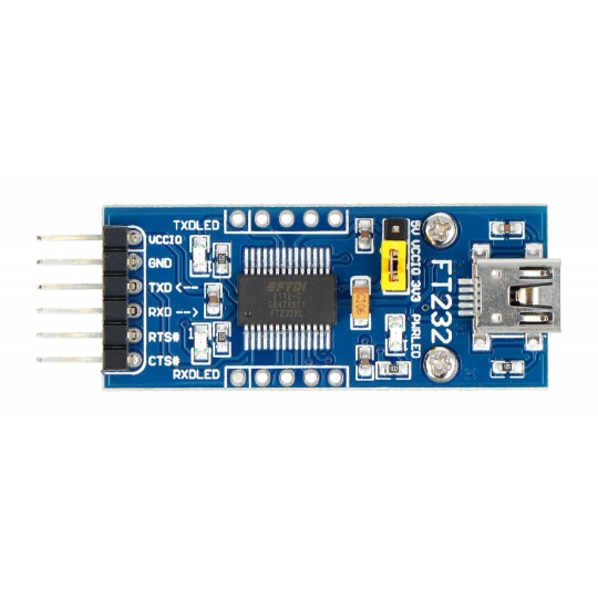 Конвертер FTDI FT232RL USB-UART - гніздо MiniUSB - Waveshare 6646