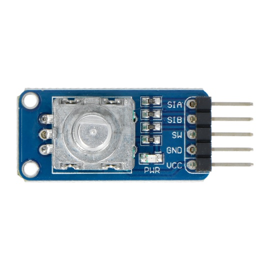 Датчик обертання, імпульсний генератор, енкодер з кнопкою - модуль - Waveshare 9533