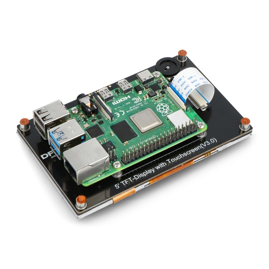 Сенсорный экран DFRobot V3.0 — емкостный 5-дюймовый 800x480 пикселей DSI для Raspberry Pi 4B/3B+/3B/2B