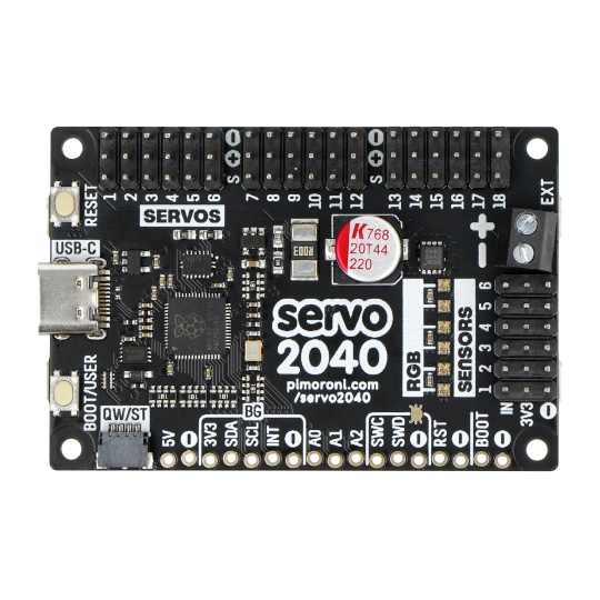 Servo 2040 - 18-канальний сервоконтролер - Pimoroni PIM613