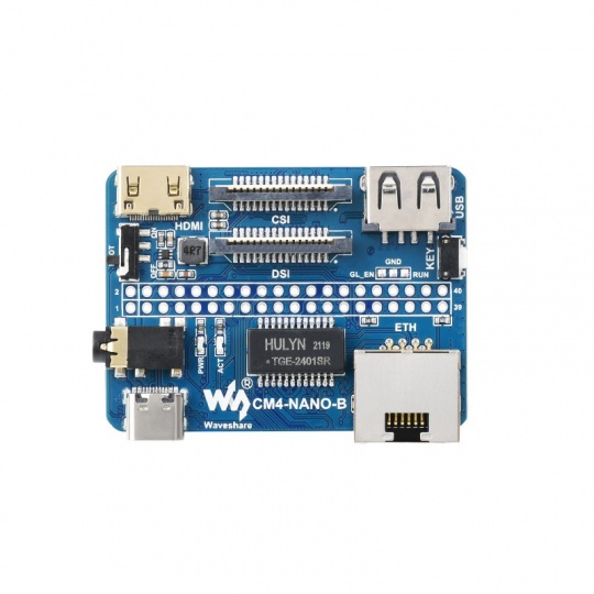 Плата Nano Base Board (B) — расширитель контактов для Raspberry Pi Compute Module 4 Lite / eMMC — Waveshare 21726