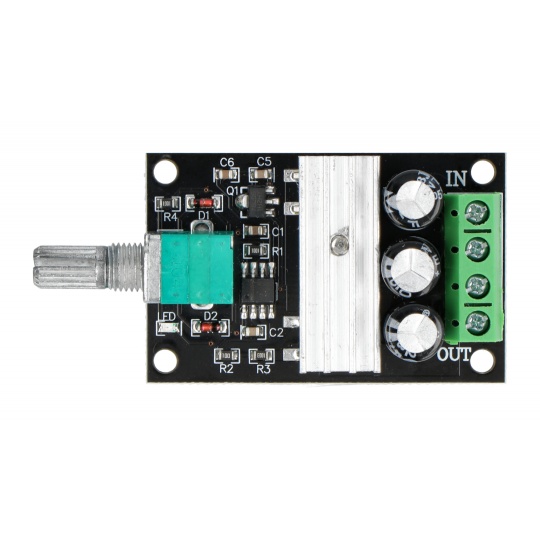 Простий контролер двигуна постійного струму 28 В/3 А - модуль з ручкою