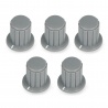 Gałka potencjometru skręcana szara - 4/12mm - 5 szt.
