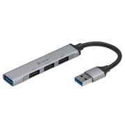 HUB USB 3.0 - 4 porty - srebrny - Tracer H41