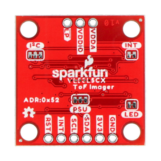 VL53L5CX Часопролітний тепловізор - Датчик відстані - 4000 мм - I2C - Qwiic - SparkFun SEN-18642