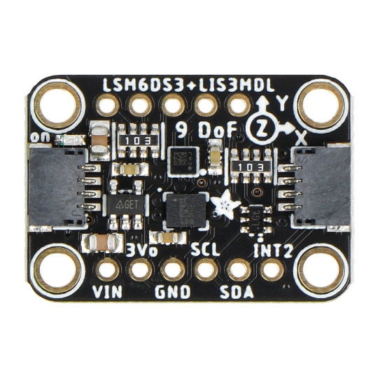 LSM6DS3TR-C + LIS3MDL 9DOF IMU - акселерометр, гіроскоп та магнітометр I2C - Adafruit 5543