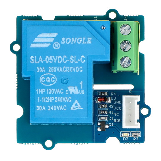 Grove - 1-канальне реле - контакти 30A-250VAC/30VDC - котушка 5V