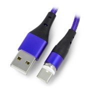 Przewód magnetyczny USB A - USB typ C - 1m - Akyga AK-USB-42