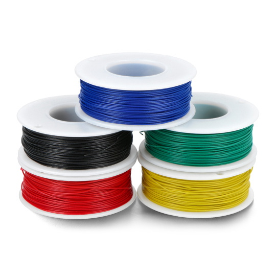 Набор проводов 30AWG - разные цвета - 5 шт. - justPi