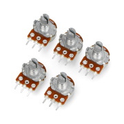 Potencjometr obrotowy 100kΩ liniowy 1/8W z wyłącznikiem - 5szt.