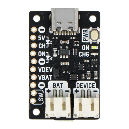 LiPo Amigo Pro - модуль зарядки для літій-полімерних та літій-іонних акумуляторів через USB C - Pimoroni PIM612