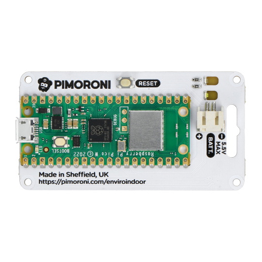 Enviro Indoor з Raspberry Pi Pico W - модуль з датчиком BME688 та BH1745 - Pimoroni PIM630