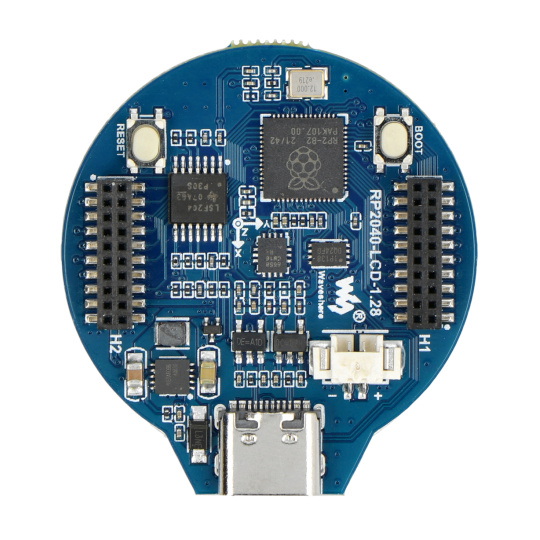 1,28-дюймовий круглий IPS РК-дисплей 240x240 пікселів - RP2040, 6-осьовий сенсор - Waveshare 22668