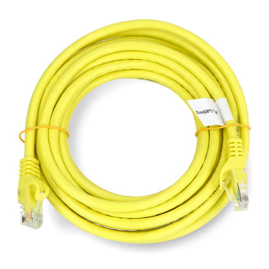 Патч-корд Lanberg Ethernet U/UTP Cat. 6 - 5 м - желтый