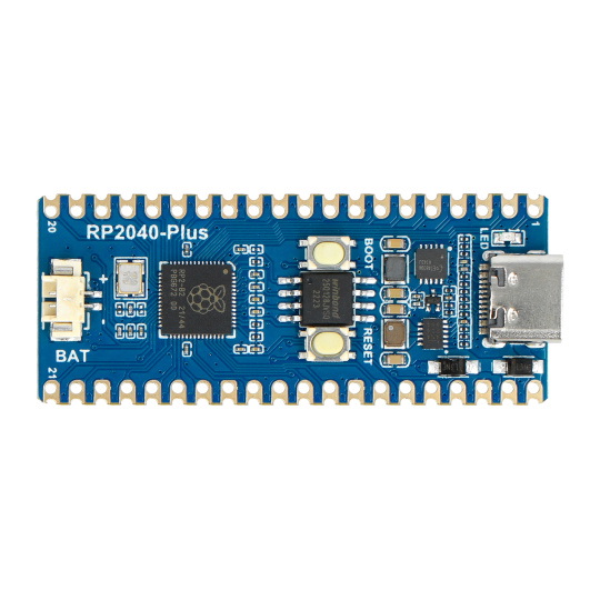 RP2040-Plus - плата з мікроконтролером RP2040 та додатковою флеш-пам'яттю 16 МБ - Waveshare 23503