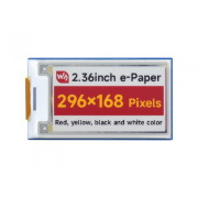 Wyświetlacz e-paper - 2,36'' 296x168px - 4 kolory - SPI - Waveshare 23151