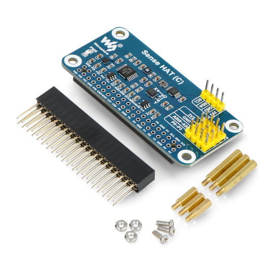 Sense HAT (C) - багатофункціональний датчик навколишнього середовища - щит для Raspberry Pi - Waveshare 23229