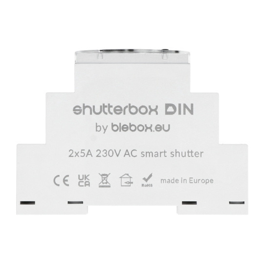 BleBox ShutterBox DIN - контролер ролет 230 В WiFi - додаток для Android/iOS