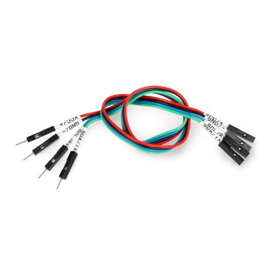 Gravity - Комплект з'єднувальних кабелів I2C/UART (мама-чоловічий) - 30 см - 5 шт. - DFRobot FIT0916-MF