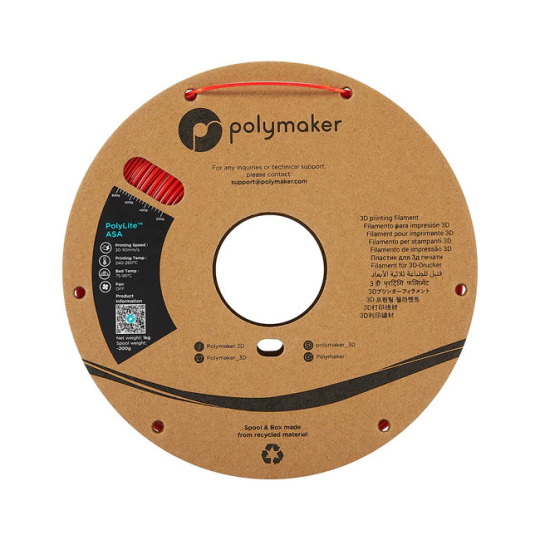 Филамент Polymaker PolyLite ASA 1,75 мм, 1 кг - красный
