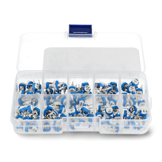 Набір потенціометрів для горизонтального монтажу - 100 шт. - justPi